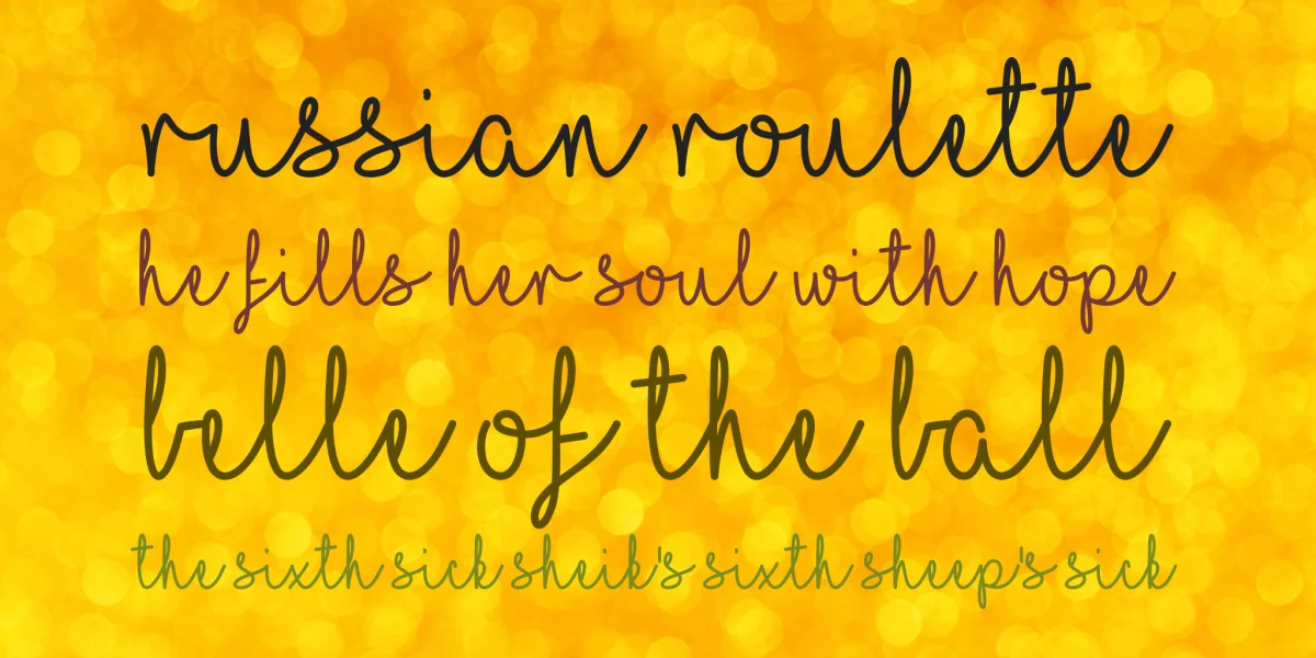 I Love Glitter Font