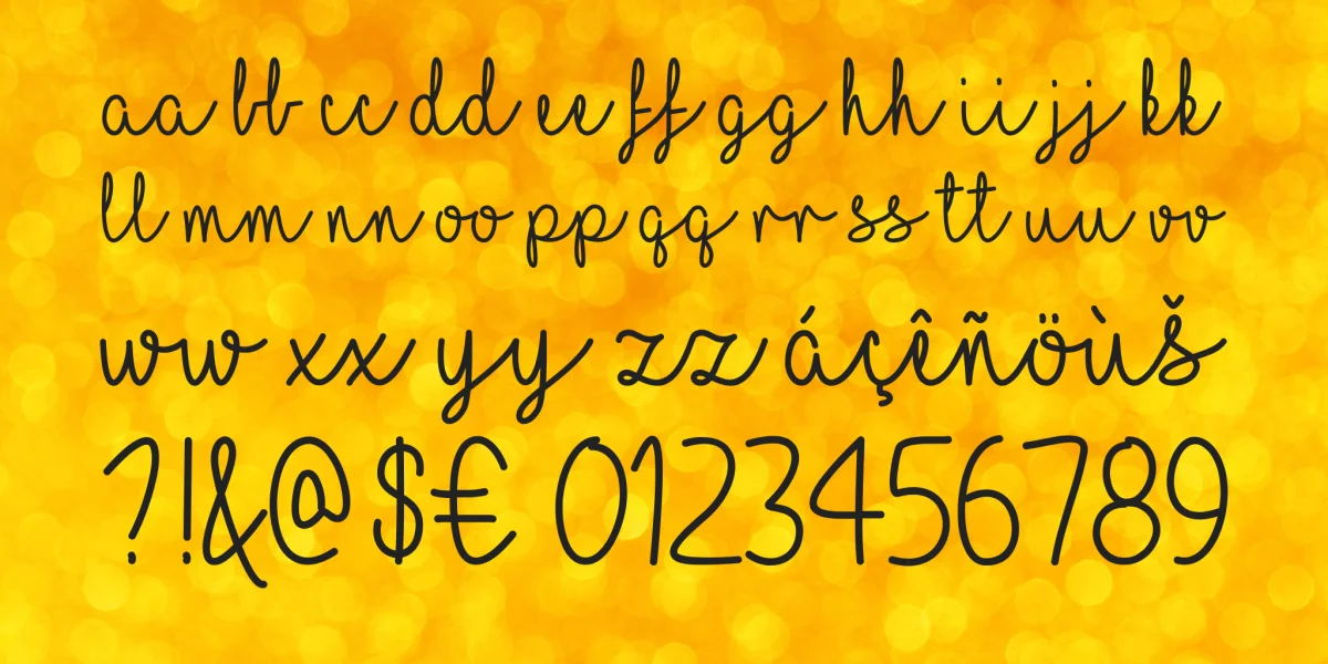 I Love Glitter Font preview 3