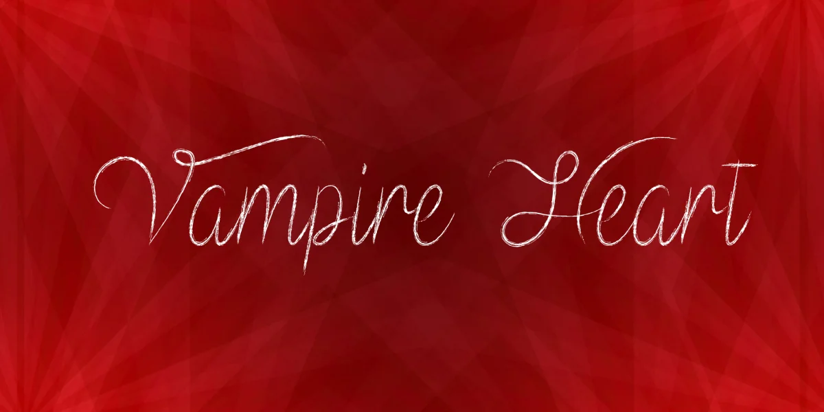 Vampire Heart Font preview 2