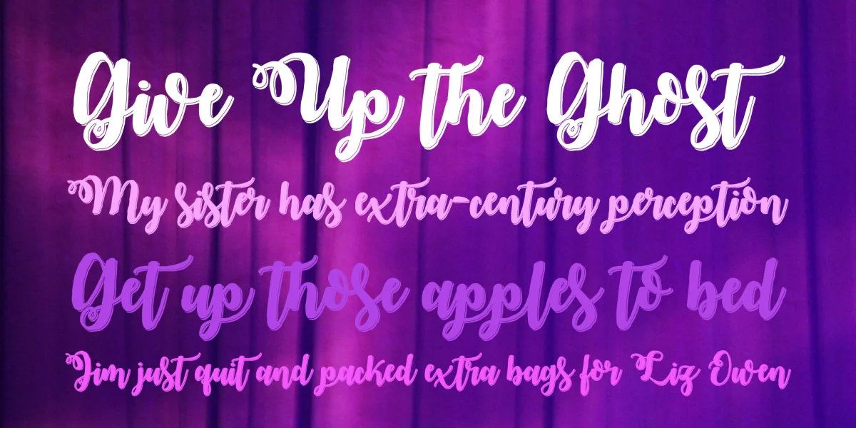 Midnight in October Font preview 2