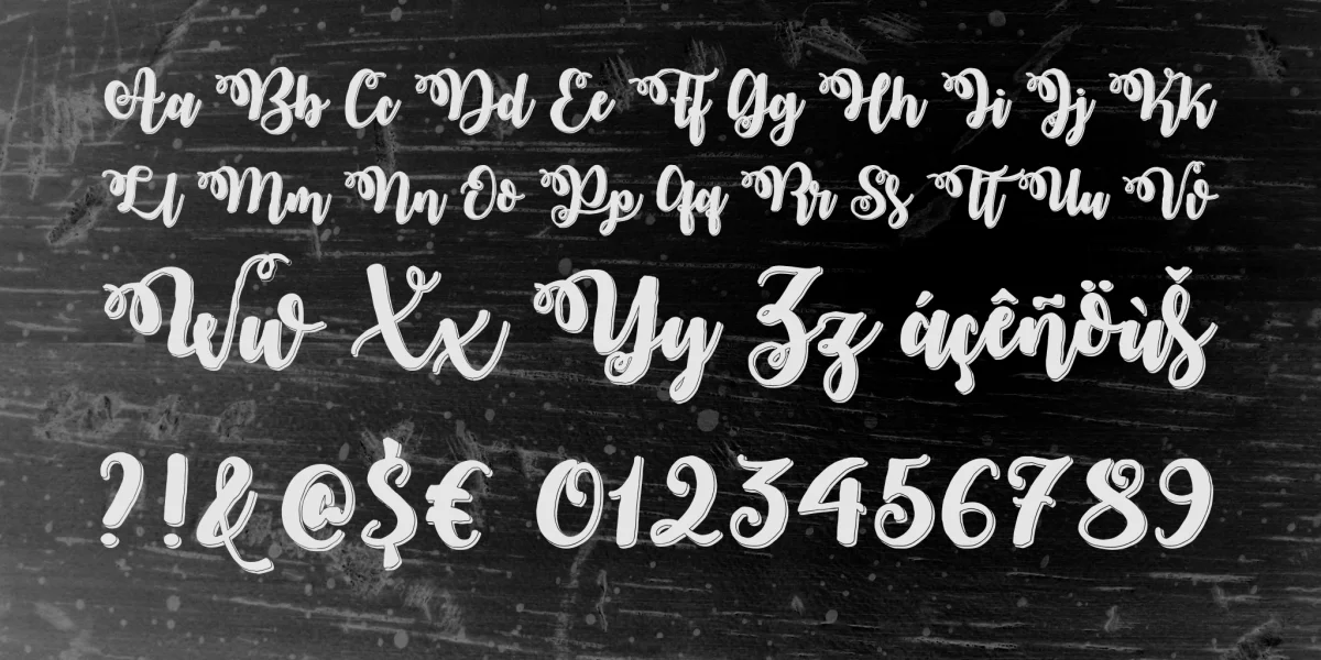 Midnight in October Font preview 3