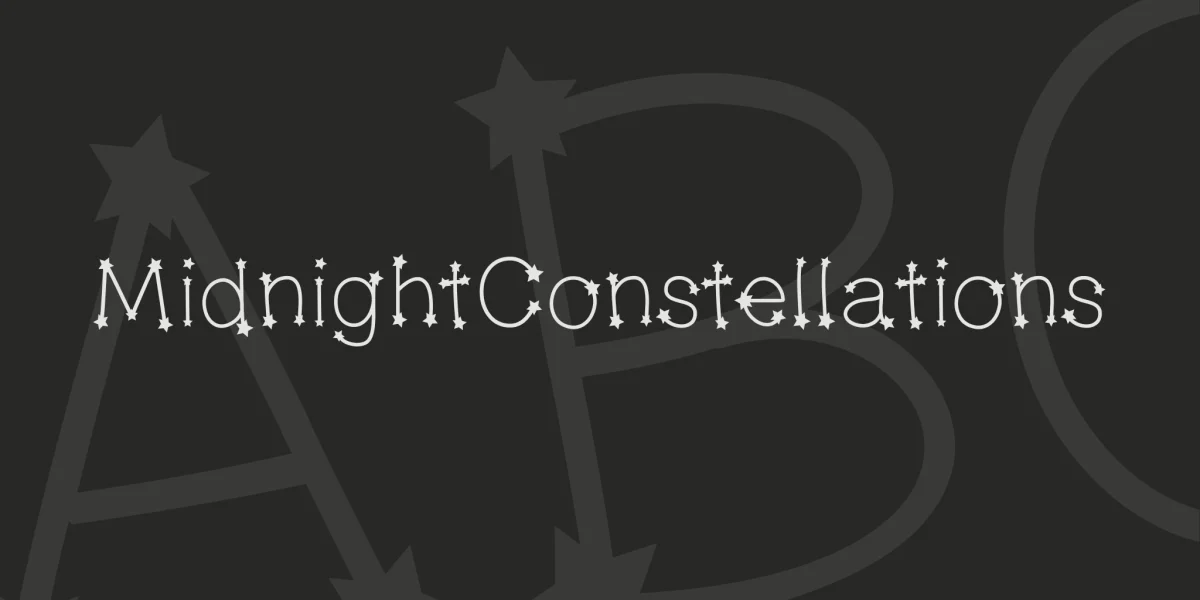 MidnightConstellations Font preview 2