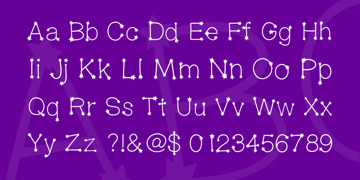MidnightConstellations Font preview 5