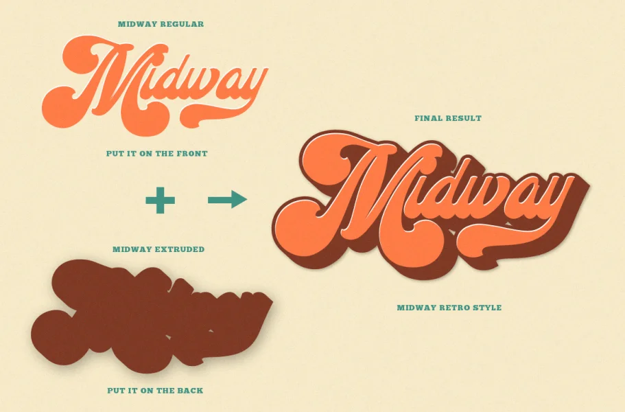 Midway Retro Font preview 3