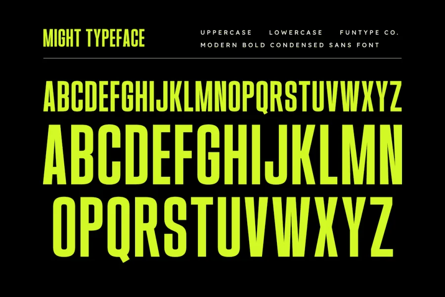 Might Font preview 2