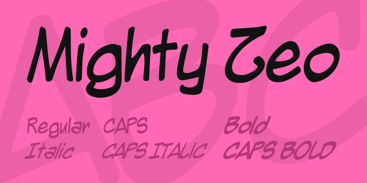 Mighty Zeo Font Family