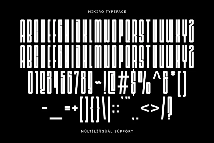 Mikiro Font preview 3