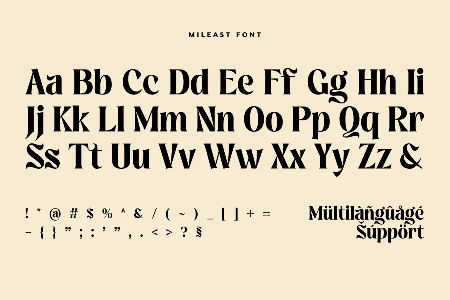 Mileast Font Family preview 14