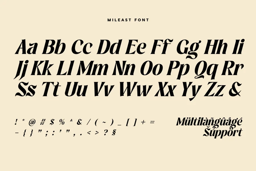 Mileast Font Family preview 15