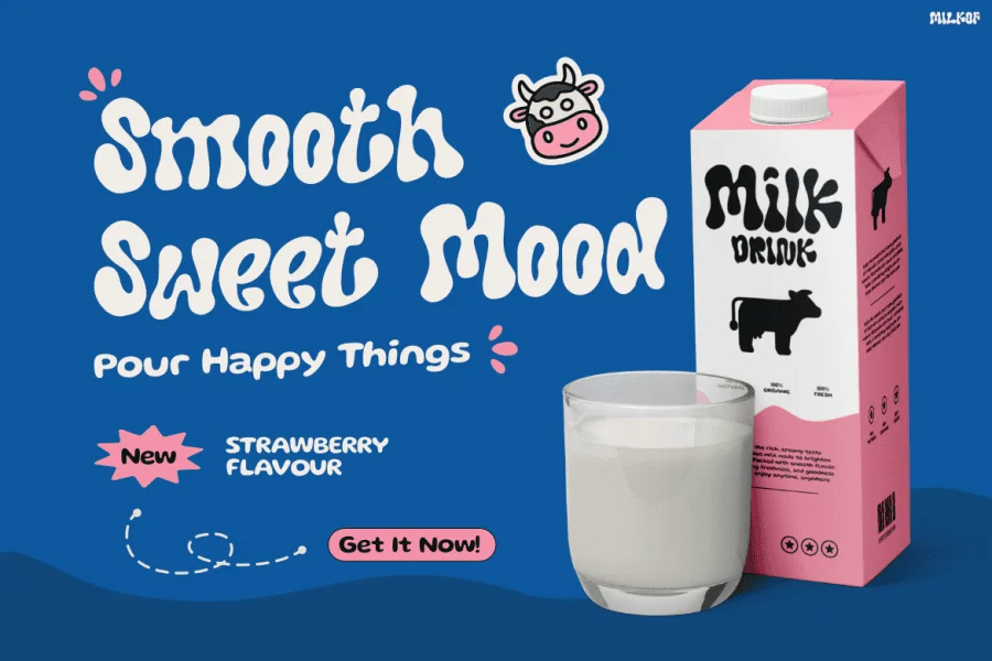 Milkof Font preview 3