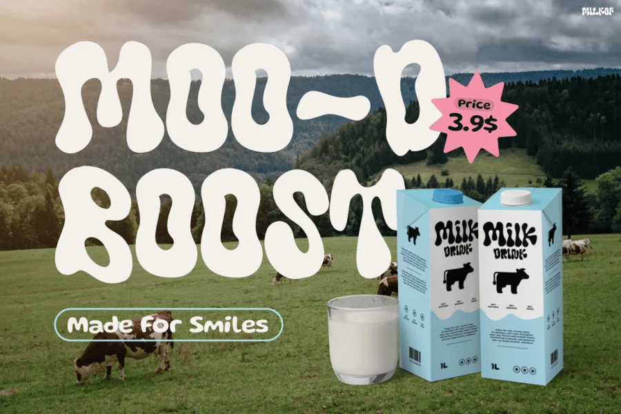 Milkof Font preview 6