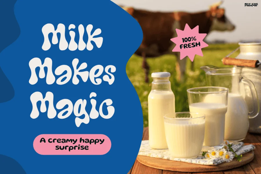 Milkof Font preview 9