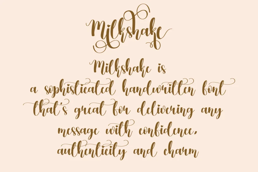 Milkshake Font preview 2