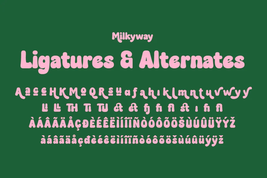 Milkyway DEMO Font preview 13