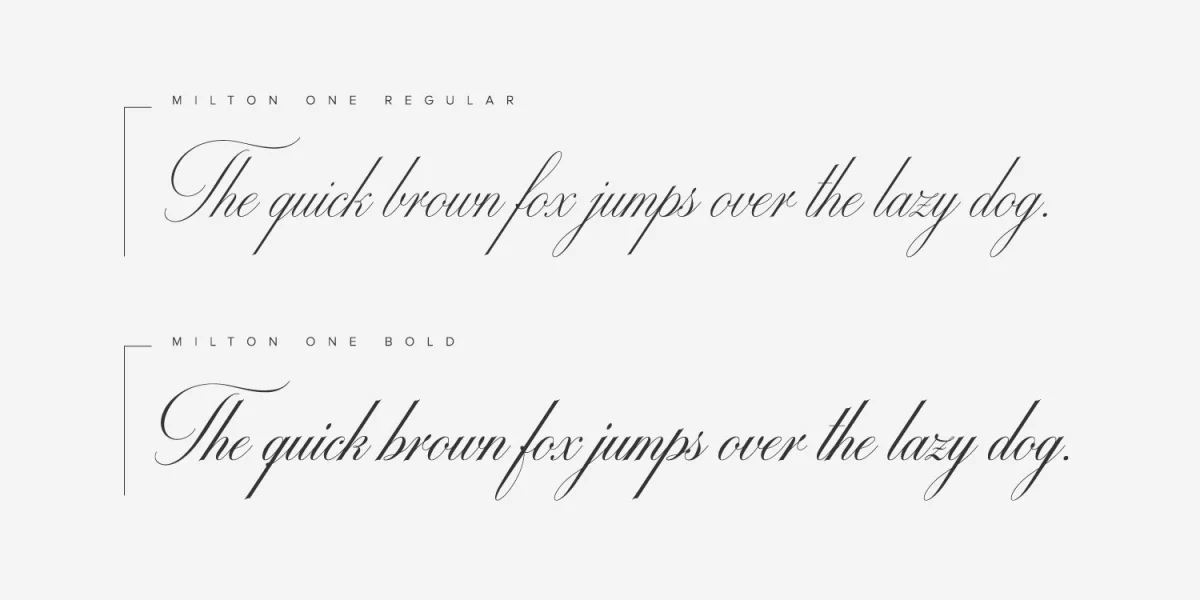 Milton One Font Family preview 2