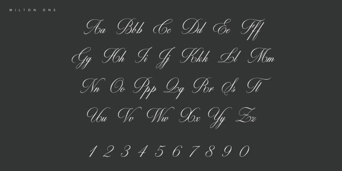 Milton One Font Family preview 3