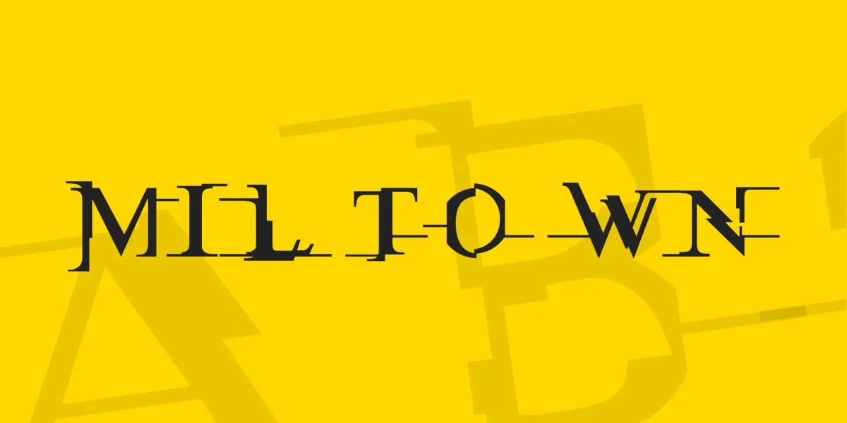 Miltown Font preview 2