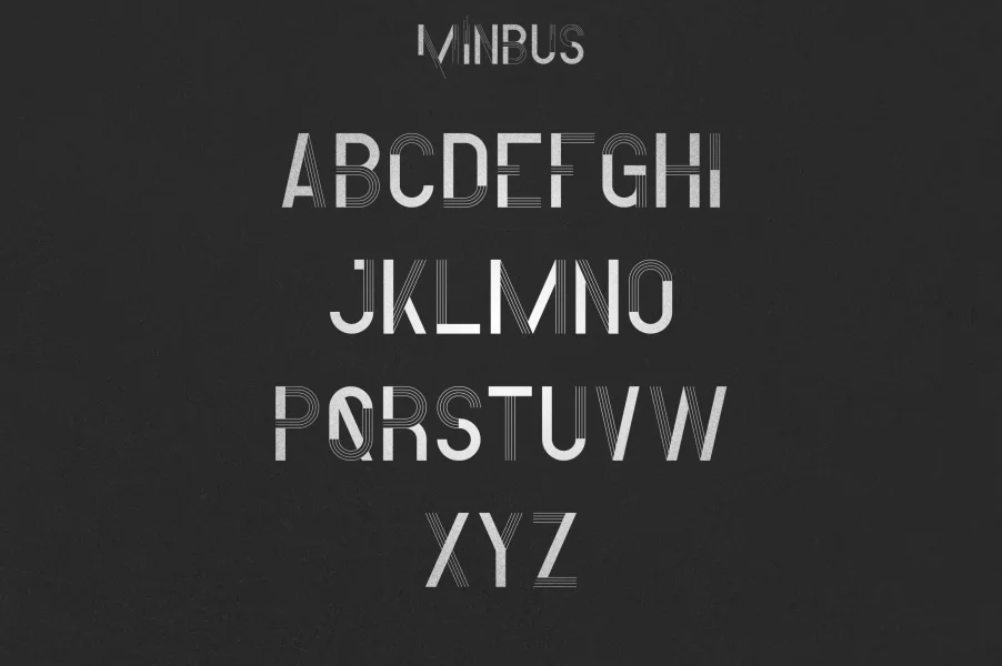 Minbus Font preview 3