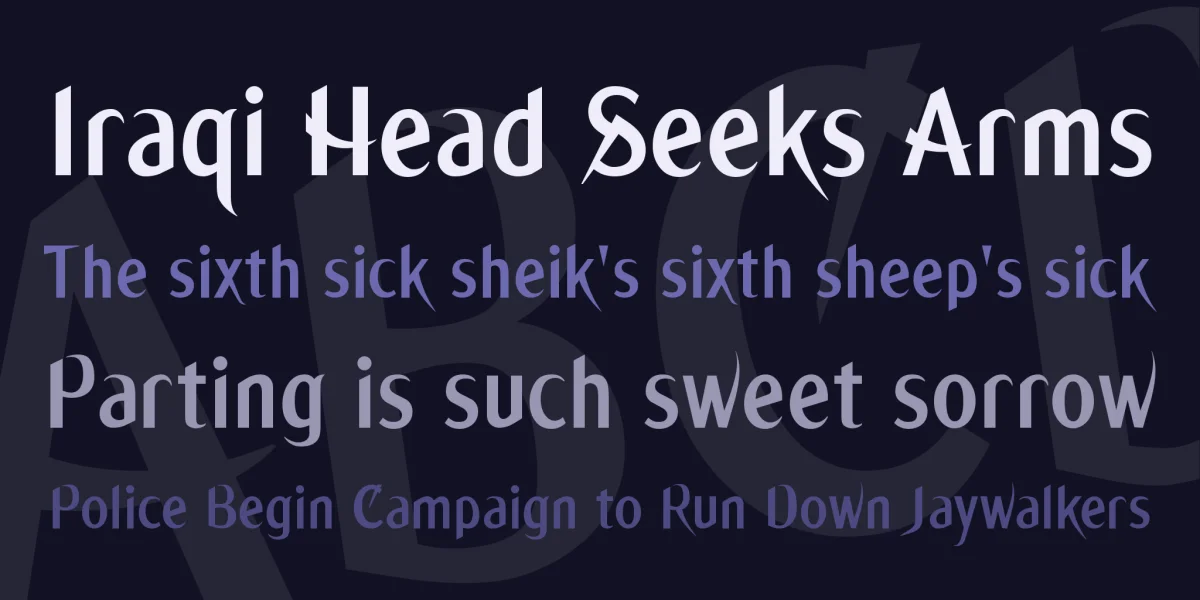 Ming Font preview 2