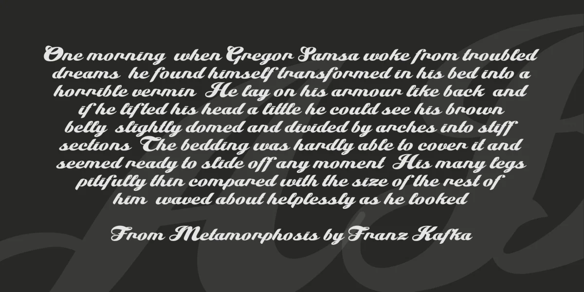Miss Hanna Personal Use Font preview 3