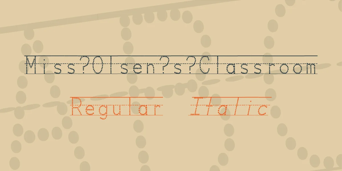 Miss Olsen's Classroom Font Family