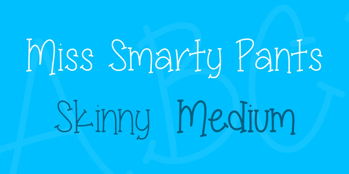 Miss Smarty Pants Font Family preview 3