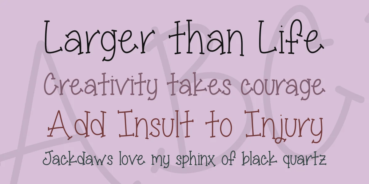Miss Smarty Pants Font Family preview 4