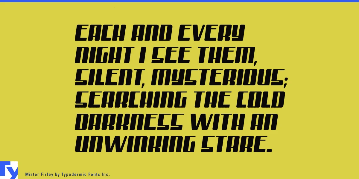 Mister Firley Font preview 3