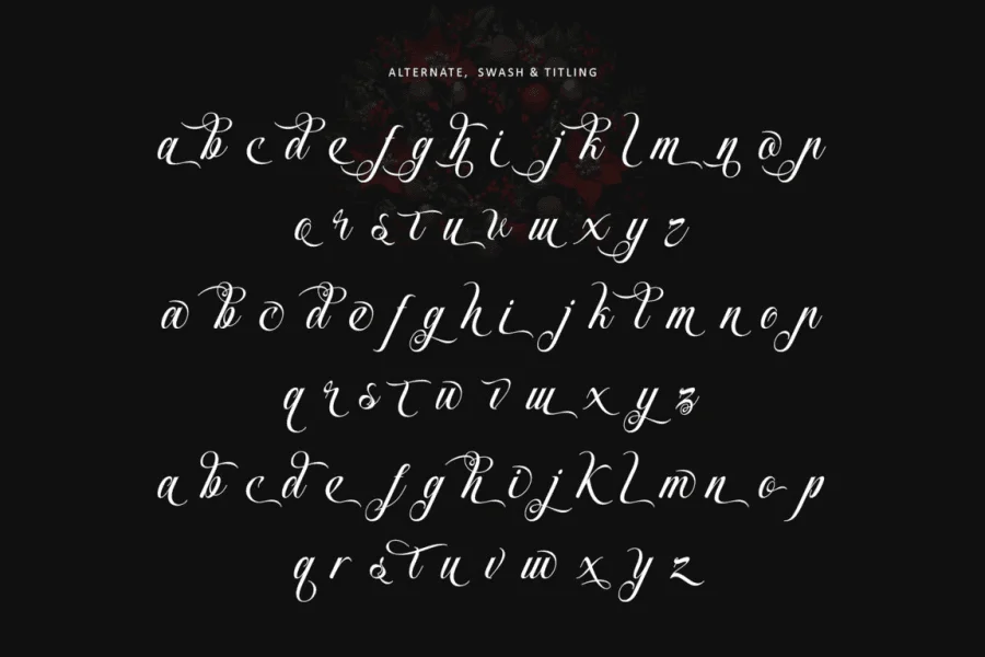 Mistletoe Magic-Personal use Font preview 10