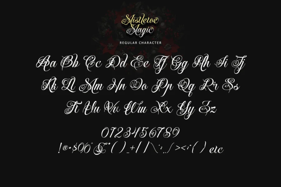 Mistletoe Magic-Personal use Font preview 6