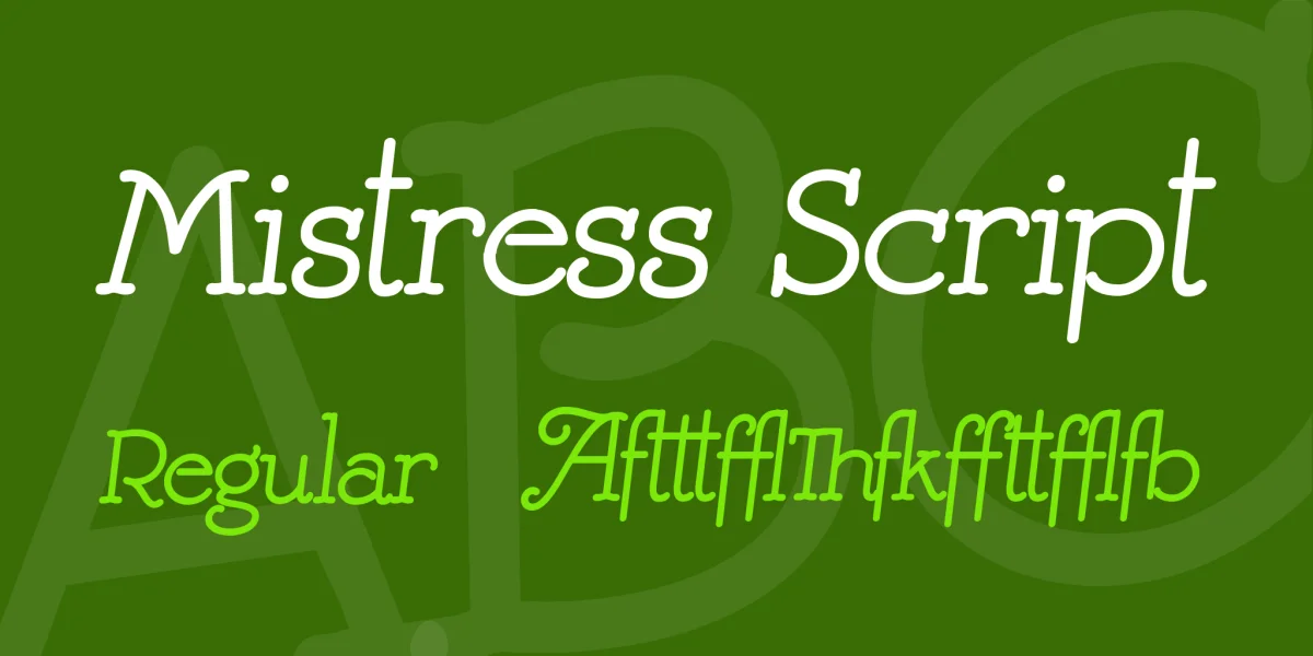 Mistress Script Font Family