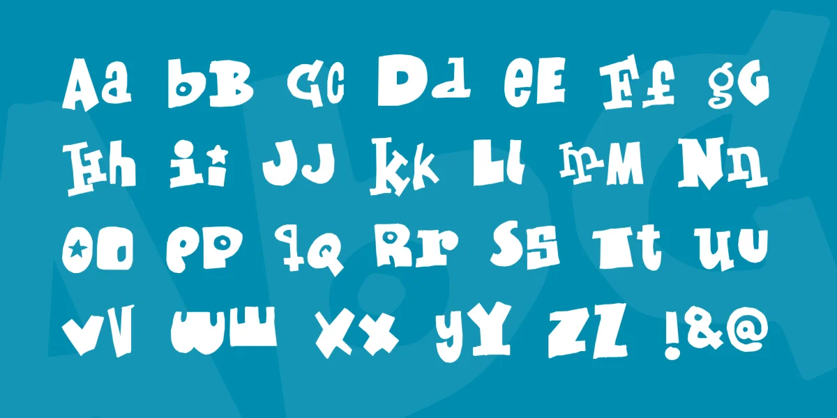 Mixed up Font preview 2