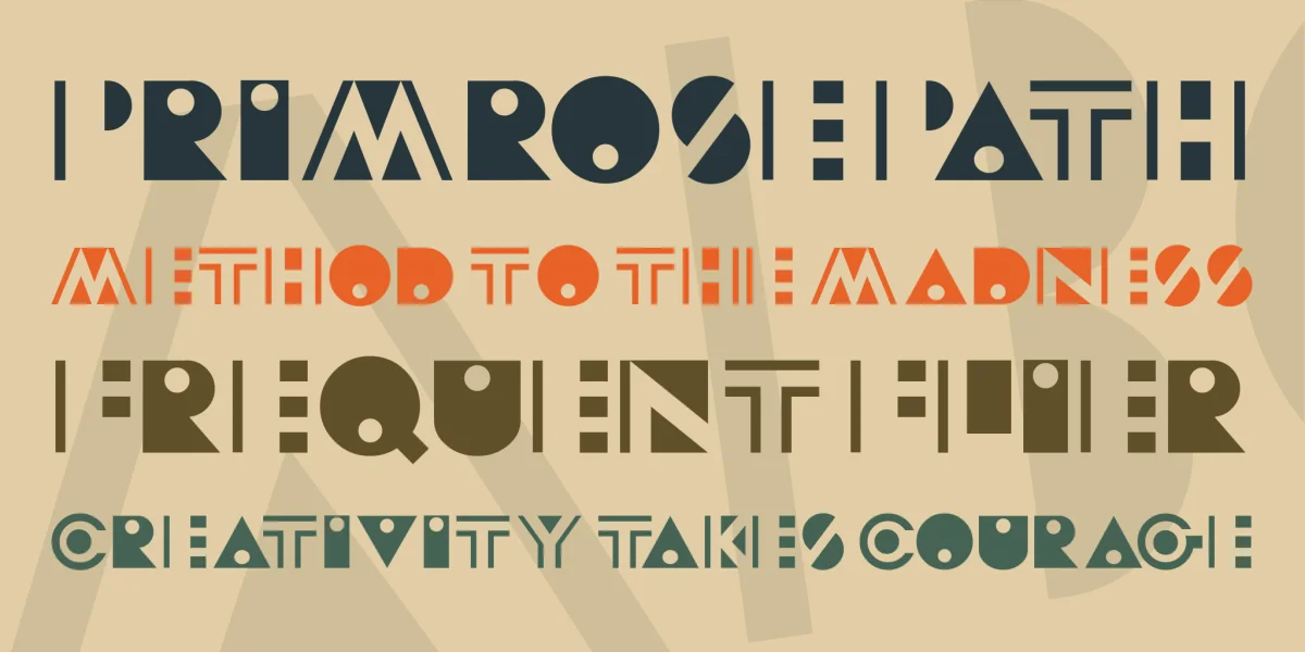 Modeccio Font preview 2