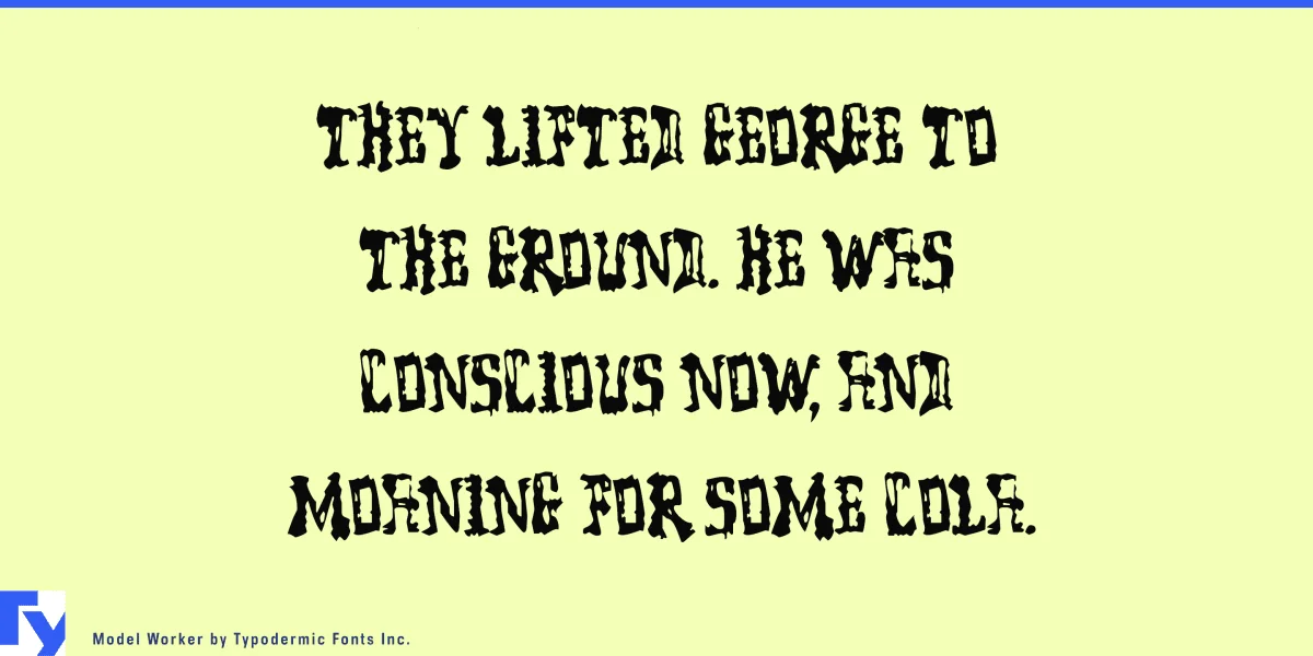 Model Worker Font preview 3