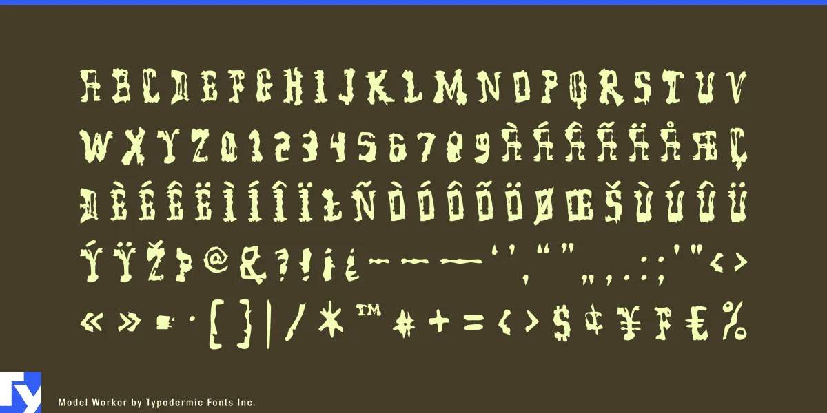 Model Worker Font preview 5