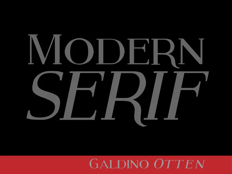 Modern Serif Font Family