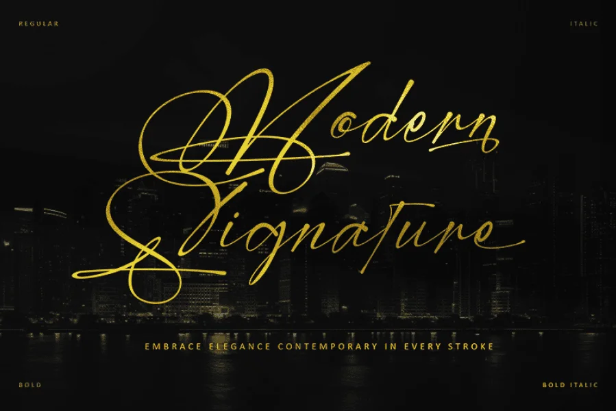 Modern Signature - Personal use Font