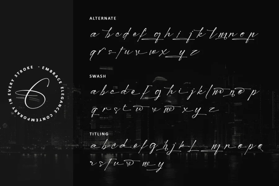 Modern Signature - Personal use Font preview 10