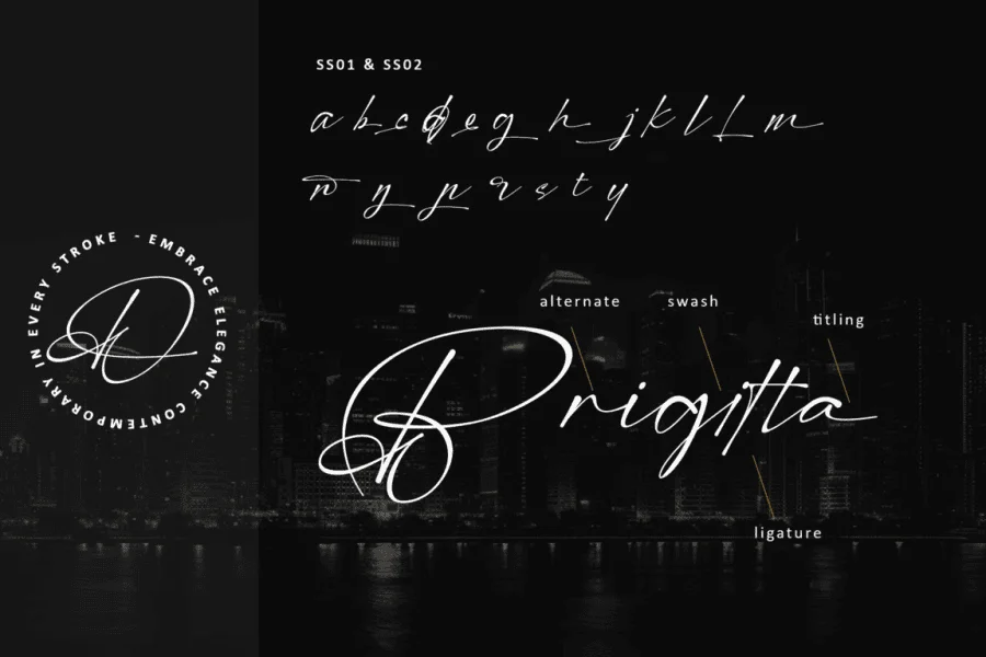 Modern Signature - Personal use Font preview 11