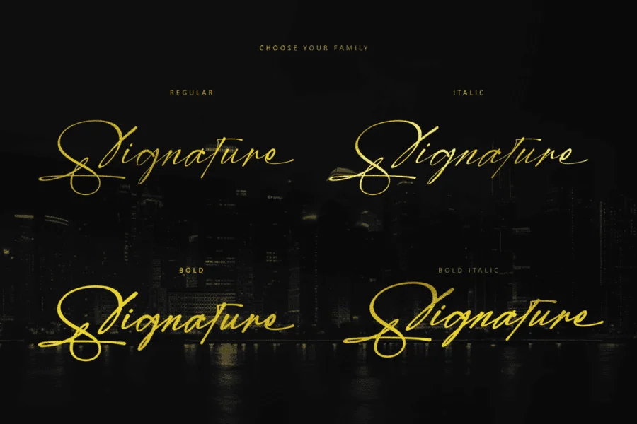 Modern Signature - Personal use Font preview 7
