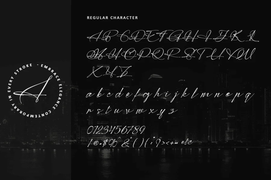 Modern Signature - Personal use Font preview 8
