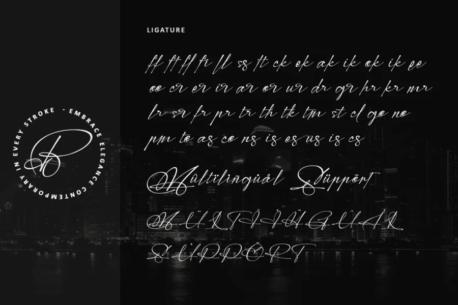 Modern Signature - Personal use Font preview 9
