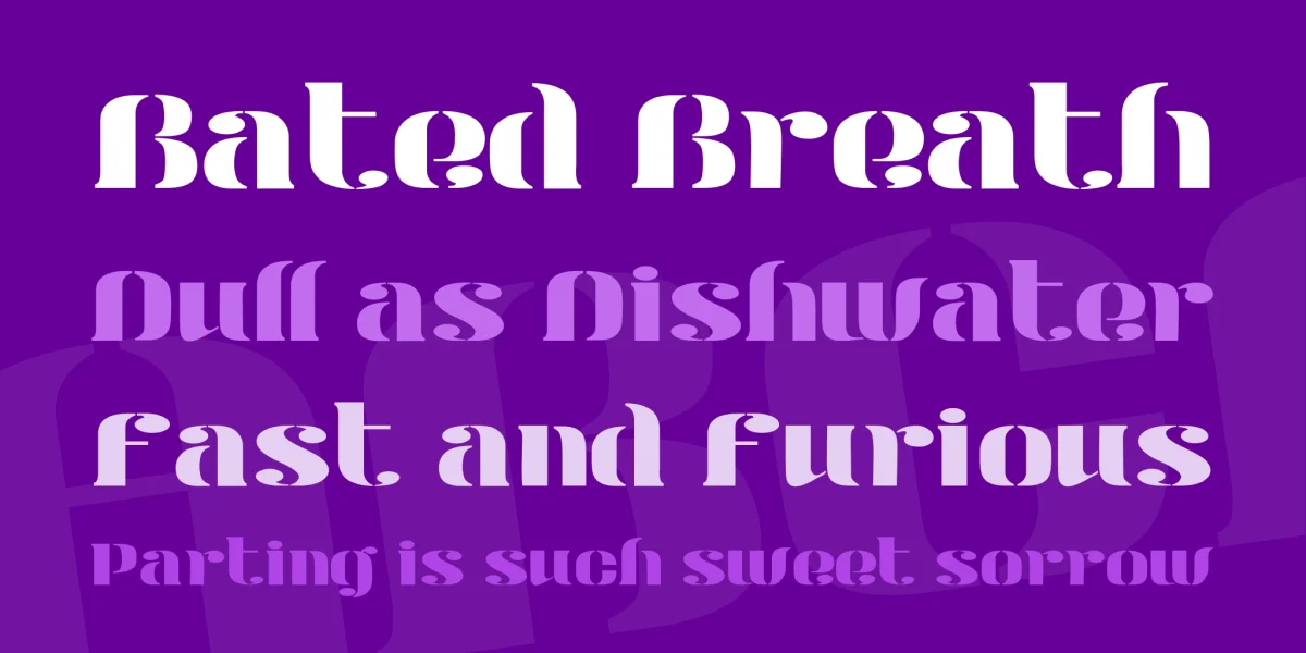 Modern Stencil Personal Use Font preview 2