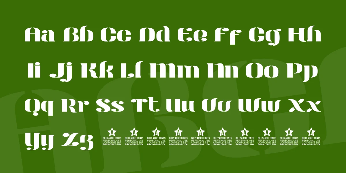 Modern Stencil Personal Use Font preview 4