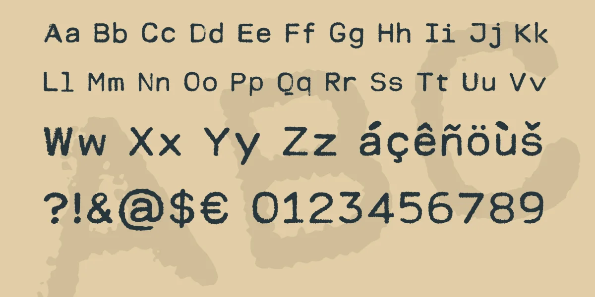 MODERN TYPEWRITER Font preview 2