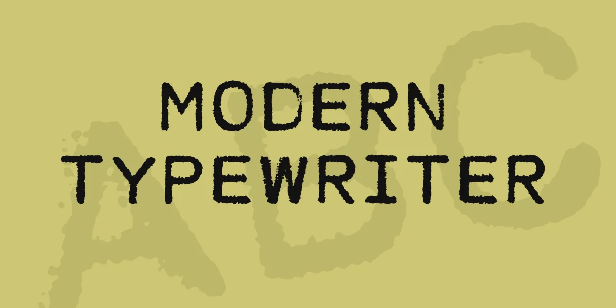 MODERN TYPEWRITER Font preview 3