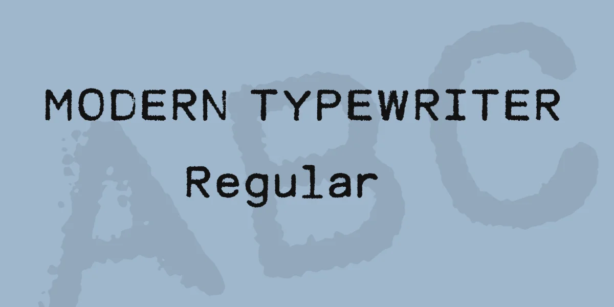 MODERN TYPEWRITER Font preview 6