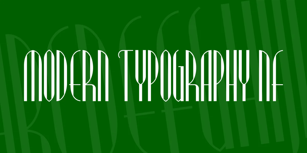Modern Typography NF Font