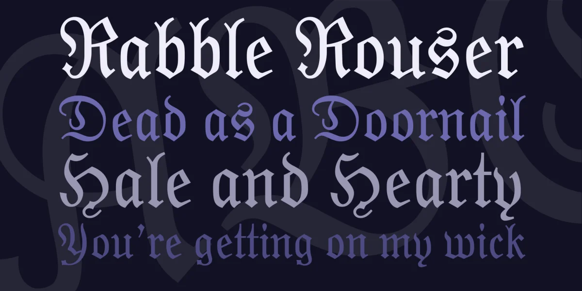Moderne Fraktur Font preview 2