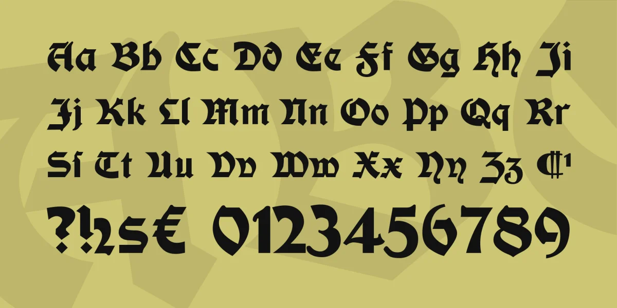 Moderne Schwabacher Font Family preview 3